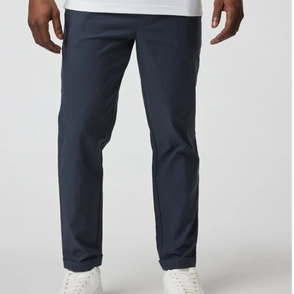 Vuori Cascade Elastic Waist Trouser Stretch Twill Pants 33 Navy NWT $158 - Picture 1 of 6